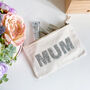 Mum Makeup Bag With Silver Rhinestone Letters, thumbnail 2 of 9