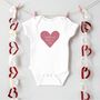 Personalised My First Valentine Babygrow Or Sleepsuit, thumbnail 4 of 5