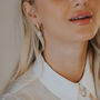 Gold Pearl Drop Earrings, thumbnail 3 of 7