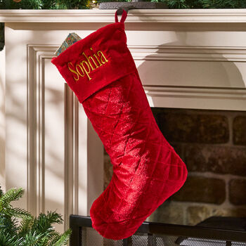Personalised Velvet Christmas Stockings, 3 of 8