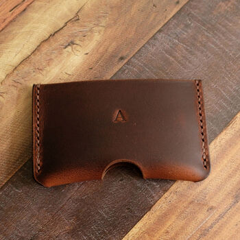 Personalised Slim Leather Card Holder, 2 of 7