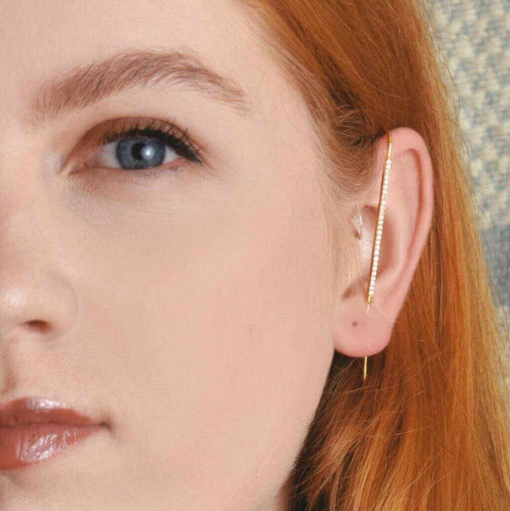Gold Zirconia Ear Cuffs By Otis Jaxon
