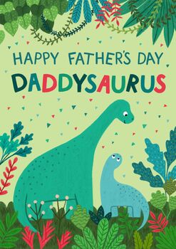 Dinosaur Father's Day Card, From The Kids, Daddysaurus, 2 of 2