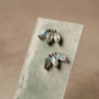 Labradorite Lotus Stud Earrings, thumbnail 6 of 11