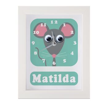 Personalised Children's Mouse Clock, 6 of 9