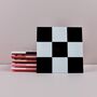 Cute Checkerboard Coaster Set Of Two, thumbnail 5 of 12