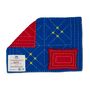 Doll Sized Geometric Red And Blue Reversible Bedding, thumbnail 1 of 6
