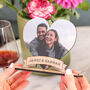Personalised Heart Photo Frame Gift For Couples Wedding, thumbnail 1 of 7