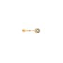 14 Carat Gold 3mm Bezel Crystal Tragus Piercing, thumbnail 3 of 5