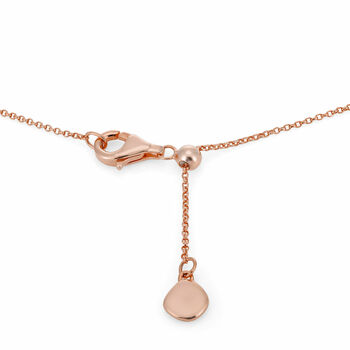 Personalised 18ct Rose Gold Plated Pebble Necklace, 7 of 9