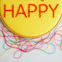 'Choose Happy' Embroidered Hoop Sign, thumbnail 4 of 5