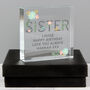Personalised Floral Sister Crystal Token, thumbnail 2 of 7