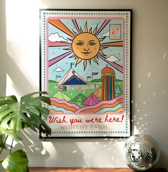 Glastonbury Postcard Retro Print, 2 of 4