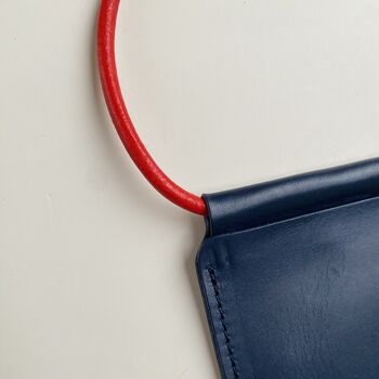 Handmade Leather Phone Carrier With Coloured Strap, 11 of 12