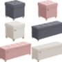 Folding Storage Ottoman Cube Footstool, thumbnail 6 of 6