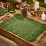 Emerald Quilted Scalloped Placemats, thumbnail 1 of 5