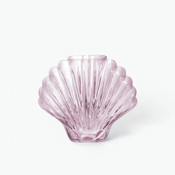 Pink Glass Seashell Vase, 3 of 3