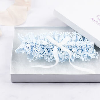 Something Blue Lace Vintage Inspired 'Ice' Garter, 3 of 7