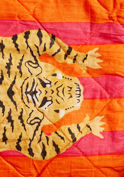 Tiger Pink And Orange Stripe Wash Bag, 3 of 4