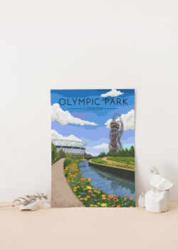Olympic Park London Travel Poster Art Print, 3 of 7