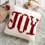 Cushion Cover Knitting Kit Joy, thumbnail 1 of 8