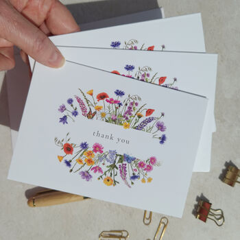 Wildflower Meadow Thank You Cards, 9 of 9
