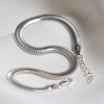 Sterling Silver Herringbone Bracelet, 5 of 8