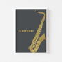Saxophone Print | Instrument Music Poster, thumbnail 2 of 10