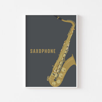 Saxophone Print | Instrument Music Poster, 2 of 10