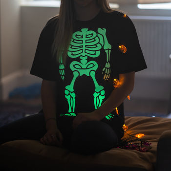 Halloween Glow In The Dark Skeleton T Shirt, 3 of 6