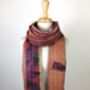 Sustainable Hand Embroidered Vintage Silk Scarf Shawl, thumbnail 6 of 7