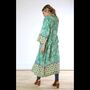 Malachite Kimono Dressing Gown ~ Mosaic Print Robe, thumbnail 7 of 7