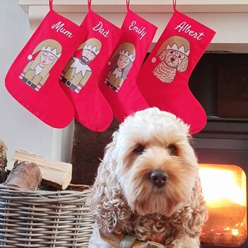 Personalised Selfie Elfie Family Christmas Stocking, 3 of 12