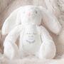 Personalised New Baby Bunny Soft Toy White, thumbnail 3 of 3