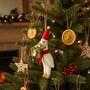 Handmade Felt Hanging Christmas Quacker Duck Decoration, thumbnail 1 of 3