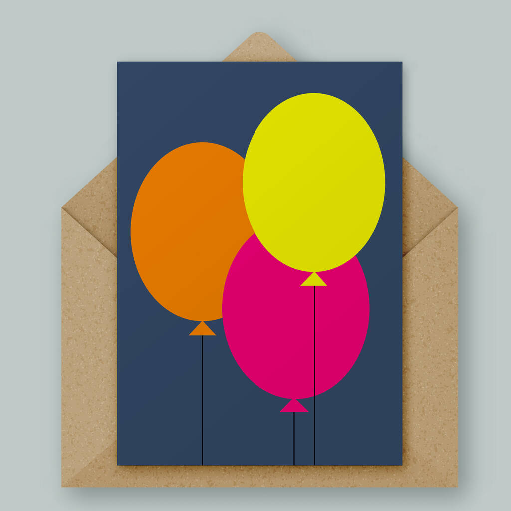 Balloon Birthday Card By Frances Collett