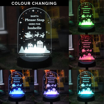 Personalised Christmas Outdoor Solar Light, 2 of 3