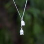 Silver Bluebell Pendant Necklace, Silver Plated, thumbnail 2 of 2