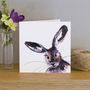 Inky Hare Blank Greeting Card, thumbnail 1 of 5