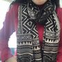 Ajrakh Print Mashru Cotton Silk Scarf, Indian Print, thumbnail 2 of 12