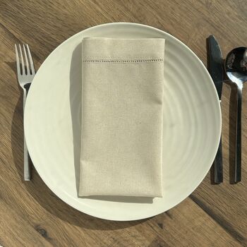 Cream Cotton Napkins • Set Of Six, 2 of 4