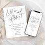 Script Digital Or Printable Download Wedding Invitation, thumbnail 3 of 5