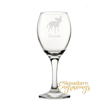 Personalised Chinese Crested Dog Engraved Glass, 3 of 5