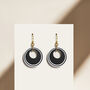 Black And White Circular Earrings, thumbnail 3 of 7