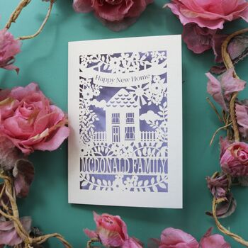 Personalised Papercut Happy New Home Card, 4 of 9