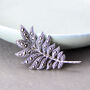 Sterling Silver Marcasite Leaves Small Brooch, thumbnail 6 of 11