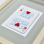 Two Hearts Personalised Vintage Playing Card Print, thumbnail 5 of 7