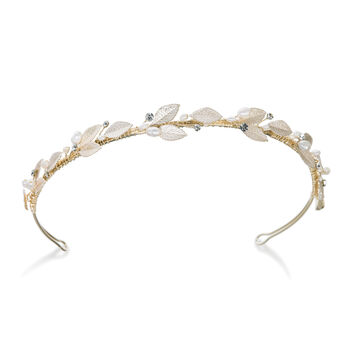 Bohemian Silver, Gold Or Rose Gold Plated Leafy Band, 3 of 12