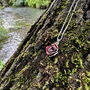Red Rose Flower Necklace, thumbnail 3 of 4