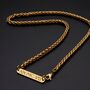 Engraved 5mm Gold Wheat Chain, thumbnail 3 of 10